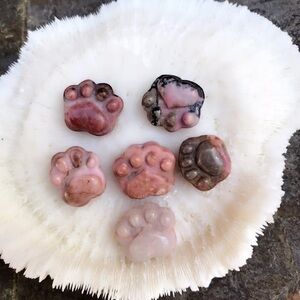 - Each one will be sold separately Rhodonite  Animal Paw 🐾 Carving Handmade